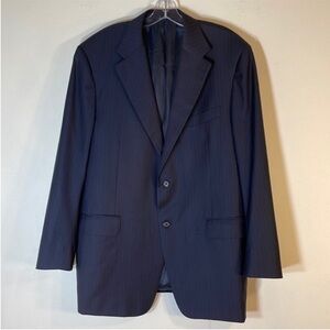 NEW! CANALI Italy Made 100% Wool Pin Stripe Two Button Blazer. EU56R-See Measure